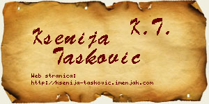 Ksenija Tasković vizit kartica
